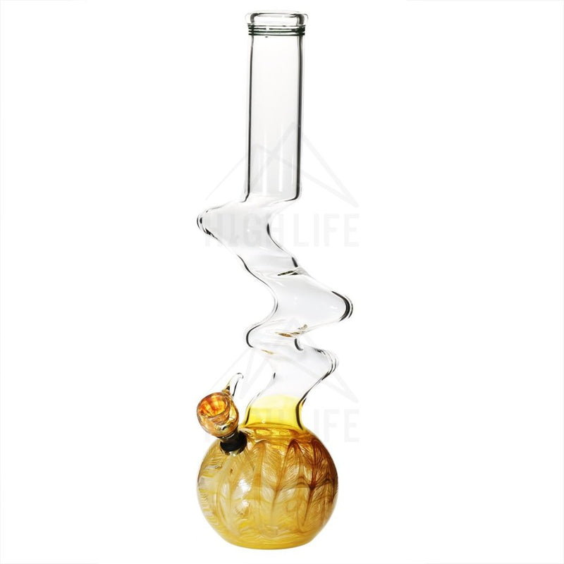 16 Three Elbow Bong With A Slide Yellow Bongs & Waterpipes