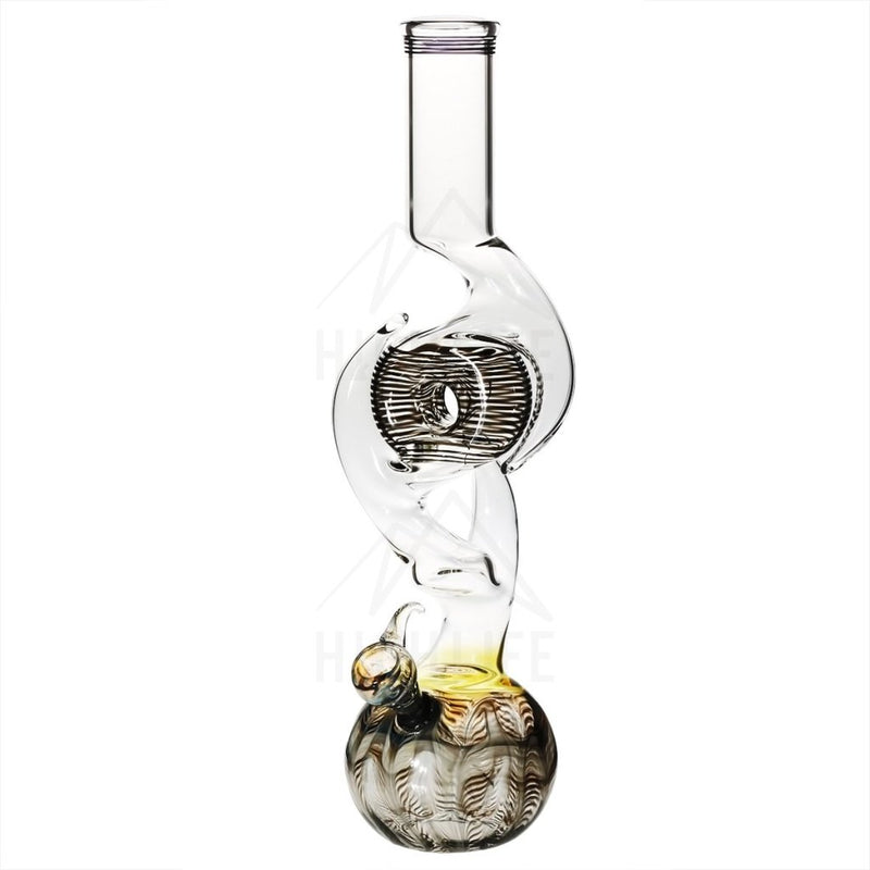 16 Three Hook Donut Bong With A Slide Black Bongs & Waterpipes