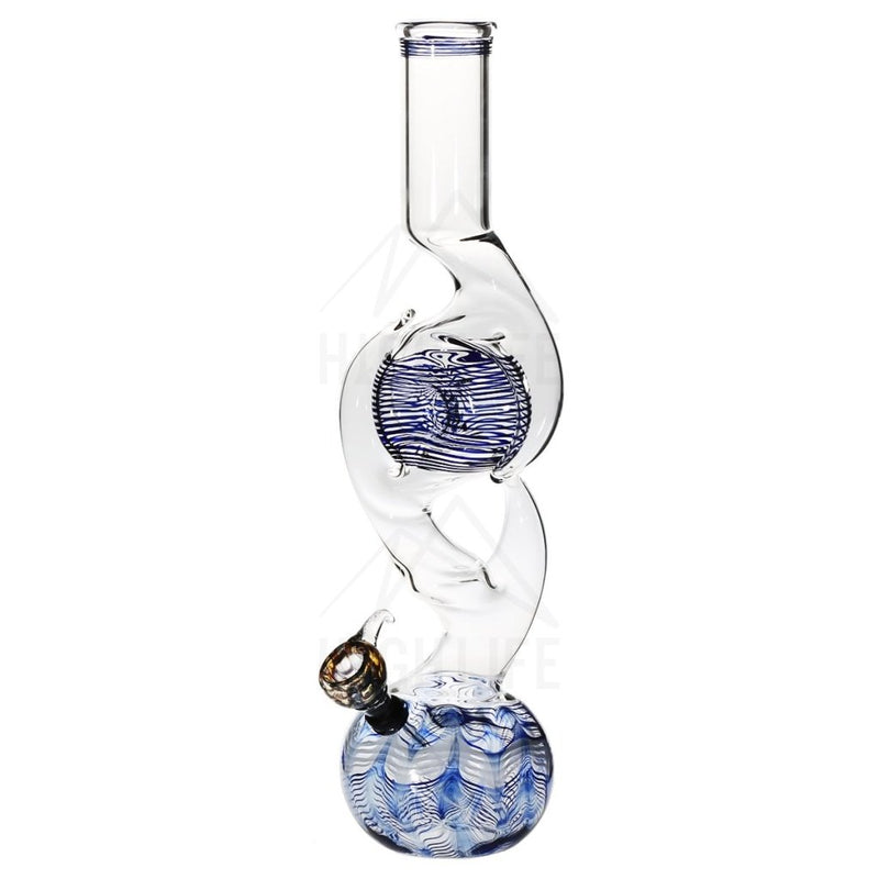 16 Three Hook Donut Bong With A Slide Blue Bongs & Waterpipes