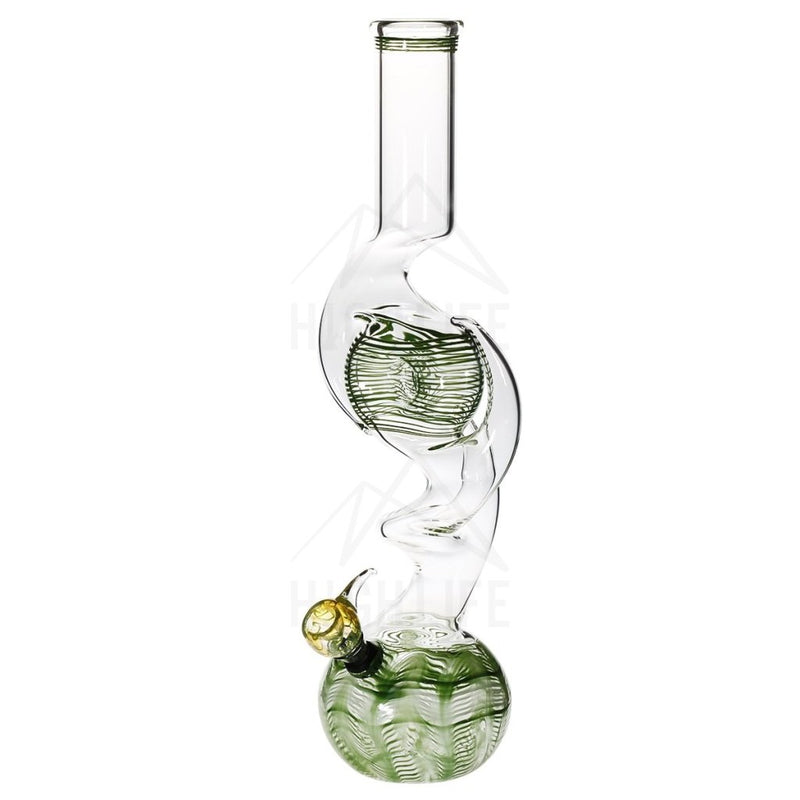 16 Three Hook Donut Bong With A Slide Green Bongs & Waterpipes