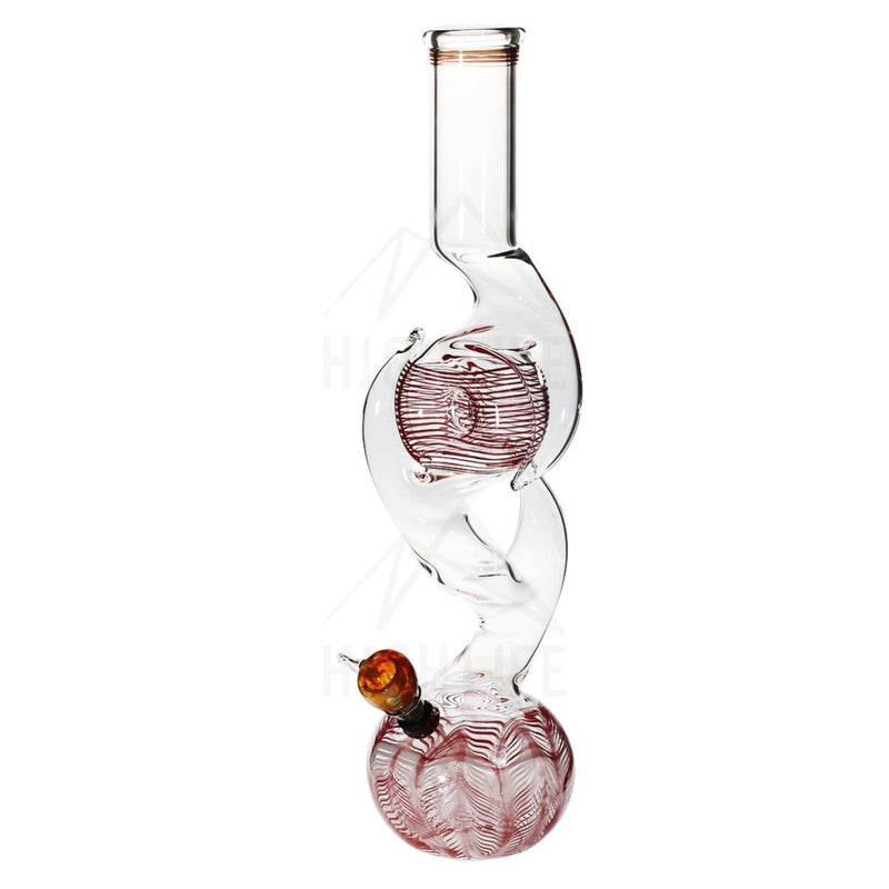 16 Three Hook Donut Bong With A Slide Red Bongs & Waterpipes