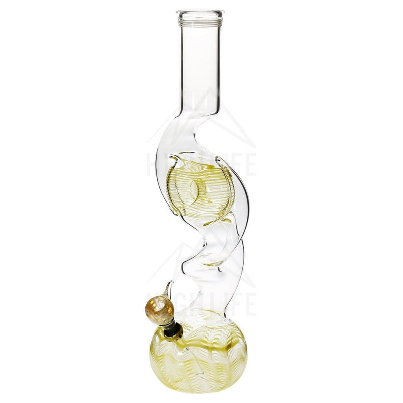 16 Three Hook Donut Bong With A Slide Yellow Bongs & Waterpipes