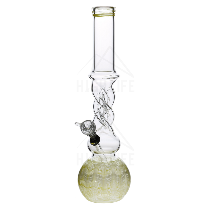 16 Twist Bong With A Slide Yellow Bongs & Waterpipes