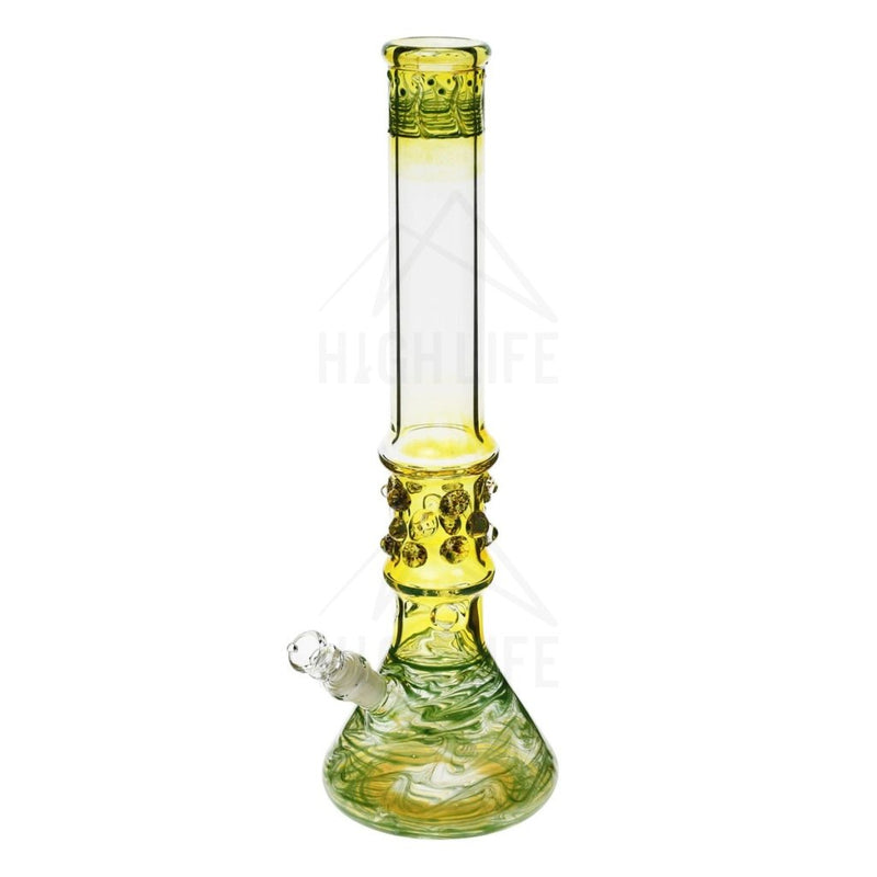 17 Raked Bong W / Marbles Green Bongs & Waterpipes