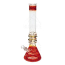17 Raked Bong W / Marbles Red Bongs & Waterpipes