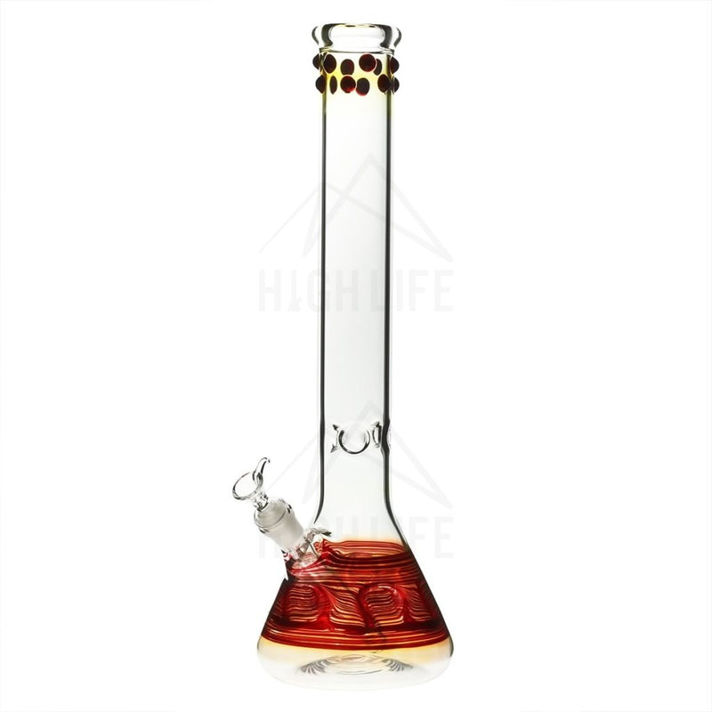 18 Beaker Bong With Marbles Red Bongs & Waterpipes