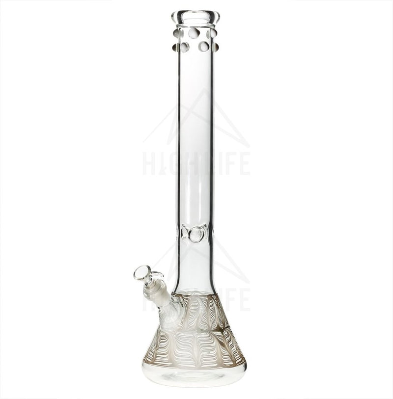 18 Beaker Bong With Marbles White Bongs & Waterpipes