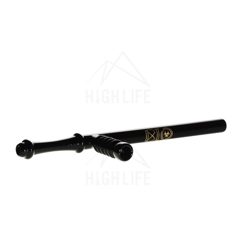 18 Bio Black Baton Steamroller - Gold Decal Hand Pipes