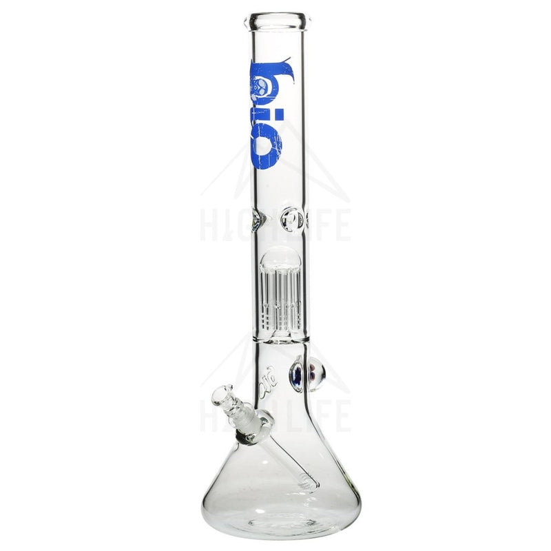 18 Bio Single Tree Beaker Bong With Marble Blue Bongs & Waterpipes