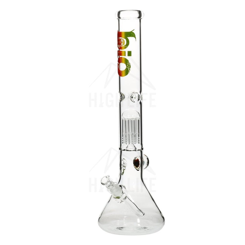 18 Bio Single Tree Beaker Bong With Marble Rasta Bongs & Waterpipes