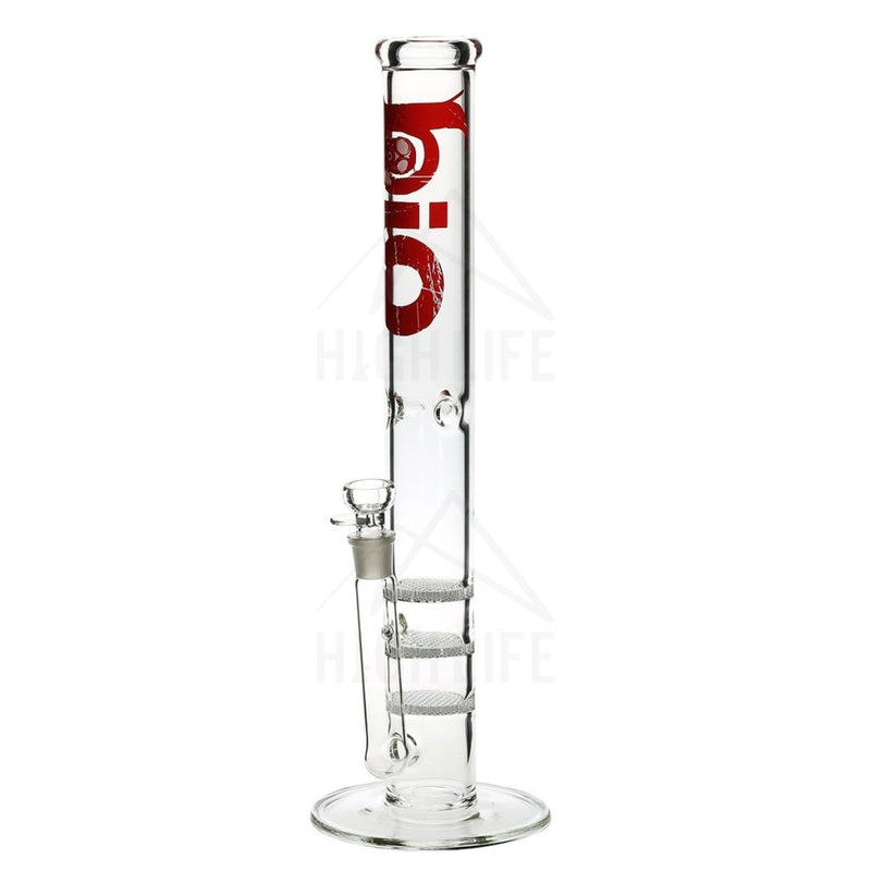 18 Bio Triple Honeycomb Bong Red Bongs & Waterpipes