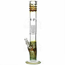 18 Single Tree Straight Bong With Marbles Green Bongs & Waterpipes