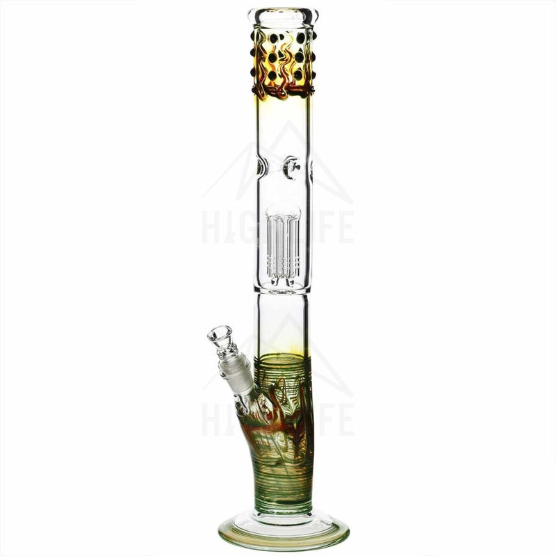 18 Single Tree Straight Bong With Marbles Green Bongs & Waterpipes