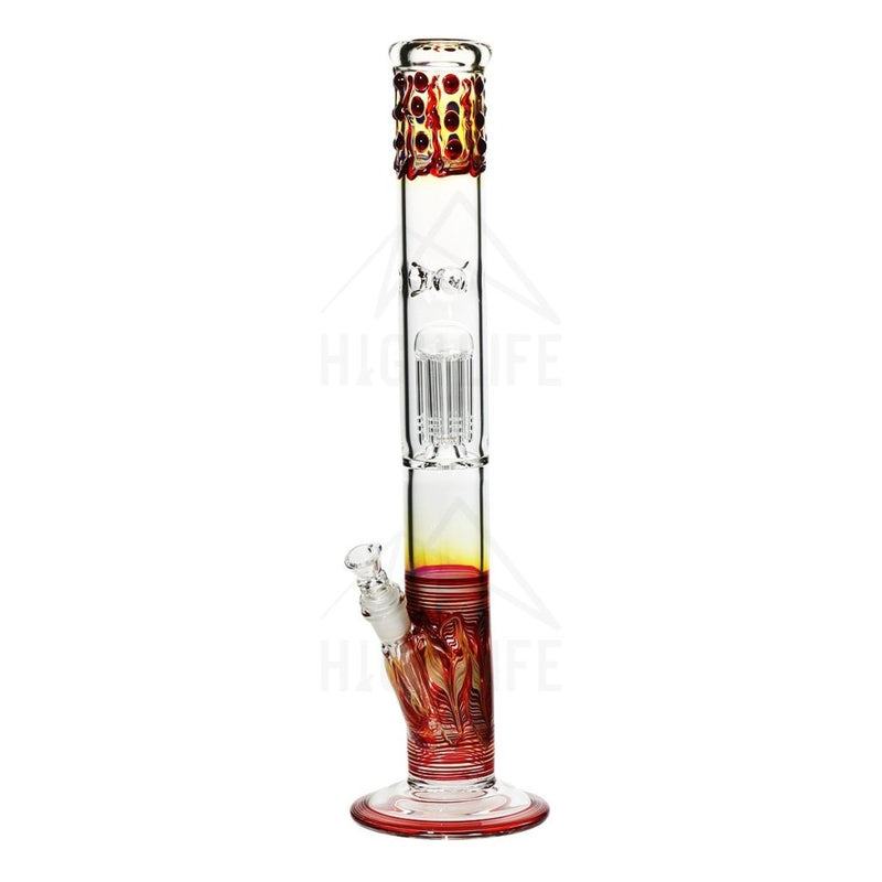 18 Single Tree Straight Bong With Marbles Red Bongs & Waterpipes