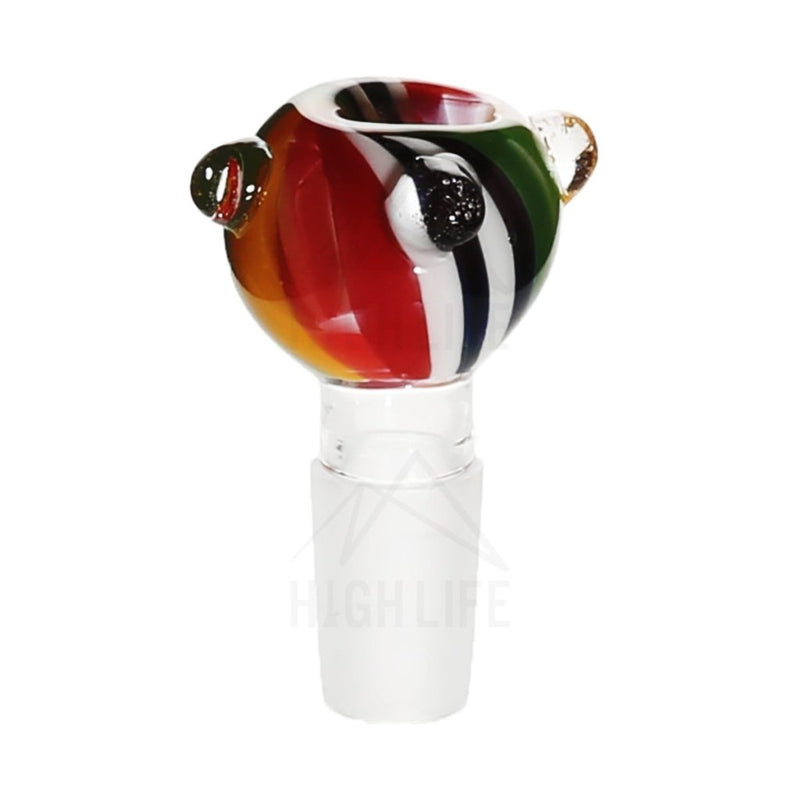 19Mm Heavy Bowl With Marbles - Candy Cane Accessories