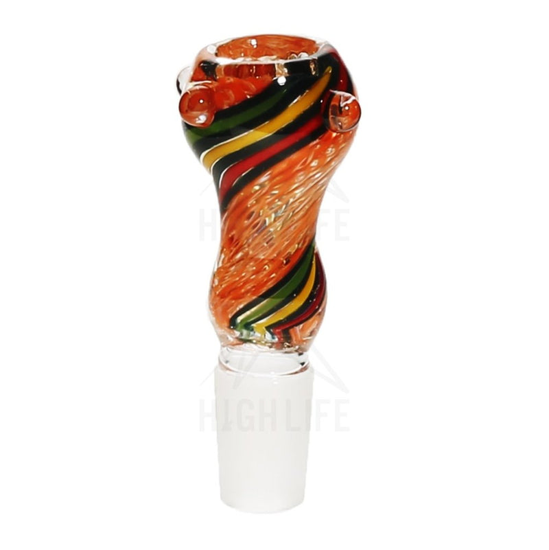 19Mm Hourglass Rasta Swirl Stripe White Lattacino Bowl Accessories