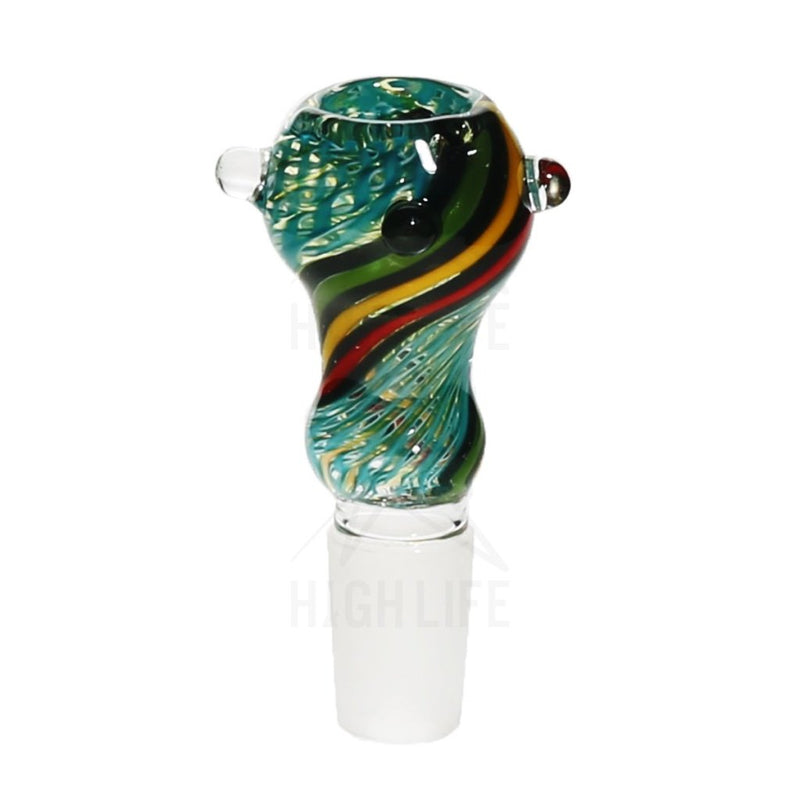 19Mm Hourglass Rasta Swirl Stripe White Lattacino Bowl Accessories