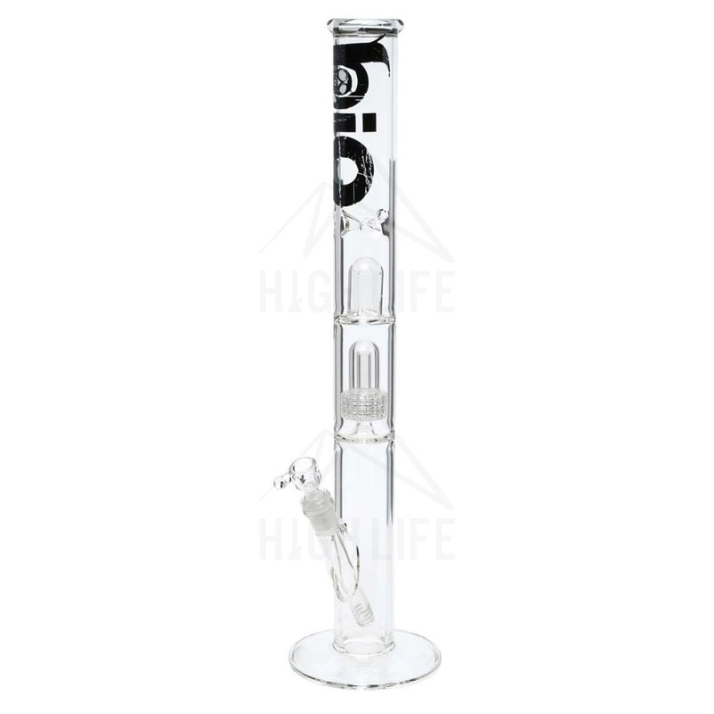 20 Bio Single Grid Dome Straight Bong Black Bongs & Waterpipes