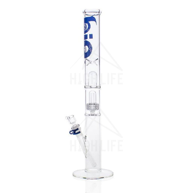 20 Bio Single Grid Dome Straight Bong Blue Bongs & Waterpipes