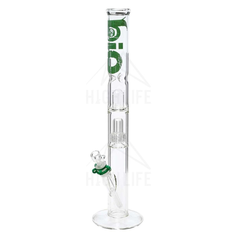 20 Bio Single Grid Dome Straight Bong Green Bongs & Waterpipes