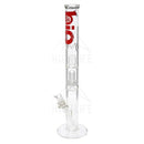 20 Bio Single Grid Dome Straight Bong Red Bongs & Waterpipes
