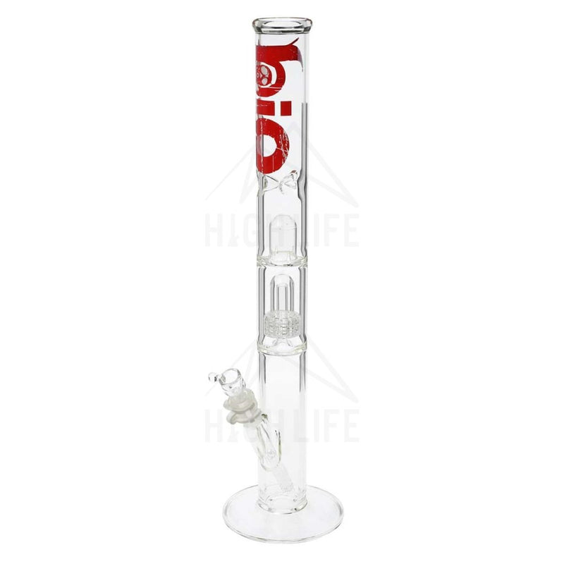 20 Bio Single Grid Dome Straight Bong Red Bongs & Waterpipes