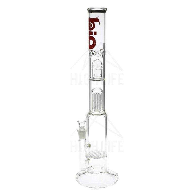 20" Bio Single Tree / Honeycomb Bong - Clear With Decal 