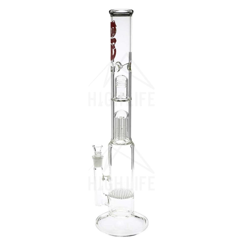 20 Bio Single Tree / Honeycomb Bong - Clear With Decal Bongs & Waterpipes