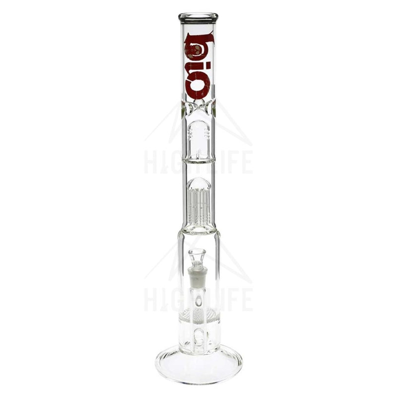 20 Bio Single Tree / Honeycomb Bong - Clear With Decal Bongs & Waterpipes