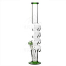 20 Quad Hook Bong Green Straight Tubes
