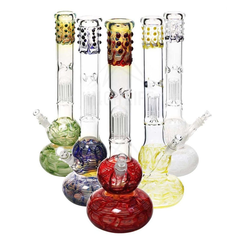 20 Single Tree Double Bubble Bong With Marbles Bongs & Waterpipes