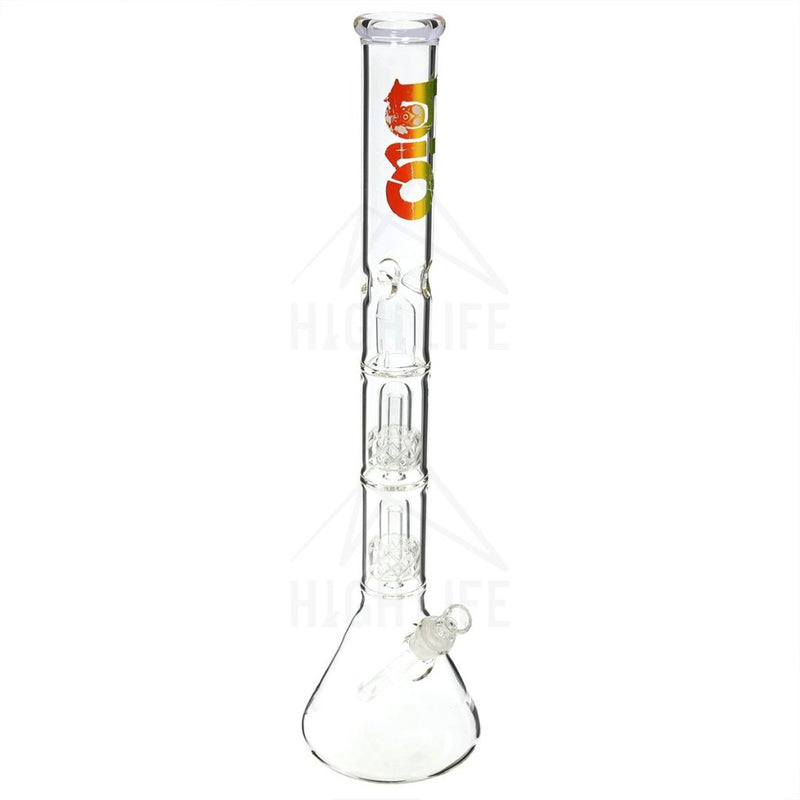 22 Bio Criss-Cross Showerhead Waterpipe - Rasta Bongs & Waterpipes