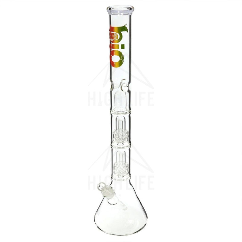 22" Bio Criss-Cross Showerhead Bong - Rasta