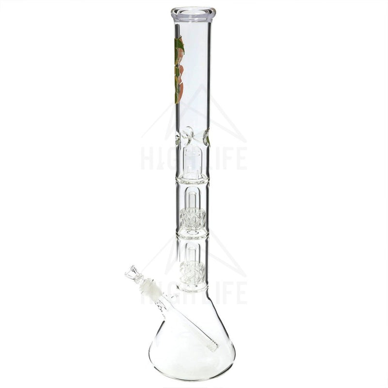 22 Bio Criss-Cross Showerhead Waterpipe - Rasta Bongs & Waterpipes