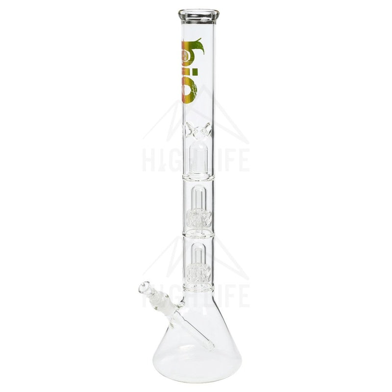 22 Bio Criss-Cross Showerhead Waterpipe - Rasta Bongs & Waterpipes