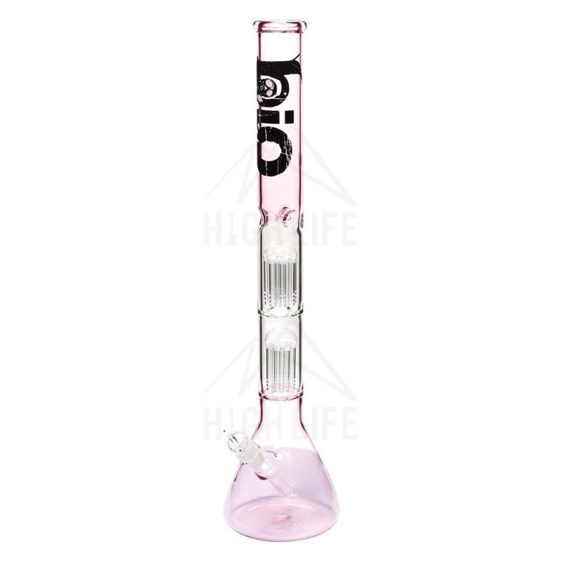 22 Bio Double Tree Beaker Bong Pink Bongs & Waterpipes