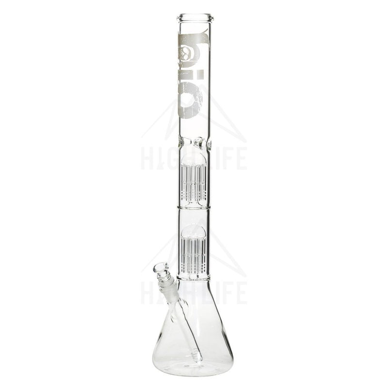 22 Bio Double Tree Beaker Bong White Bongs & Waterpipes