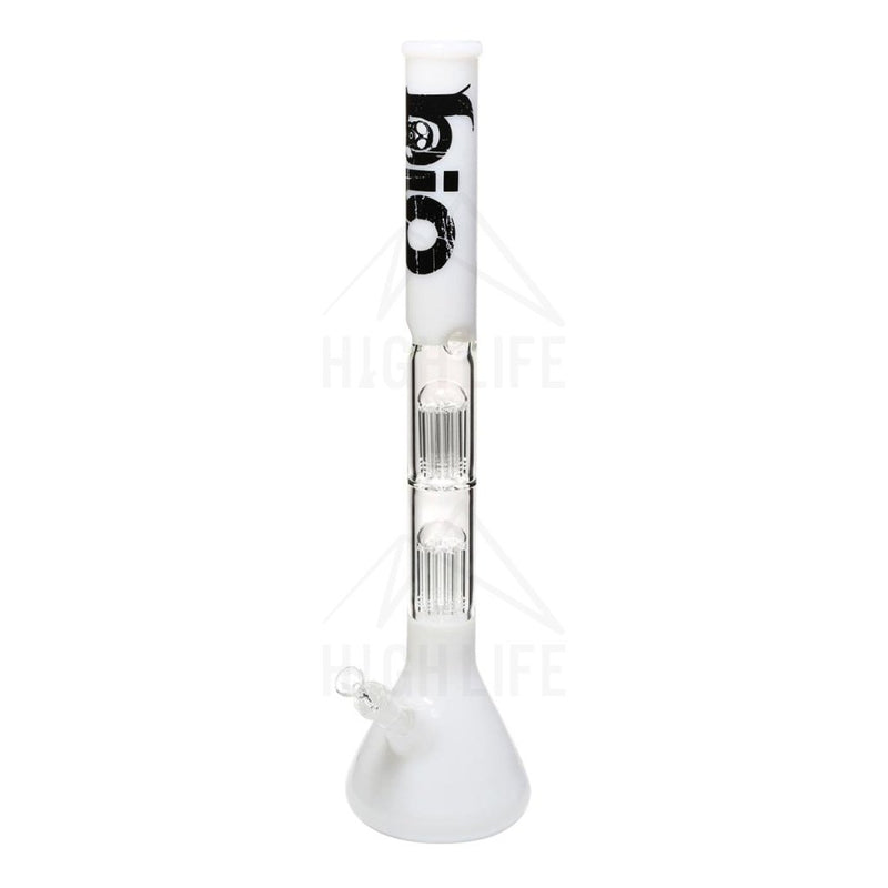 22 Bio Double Tree Beaker Bong White Bongs & Waterpipes