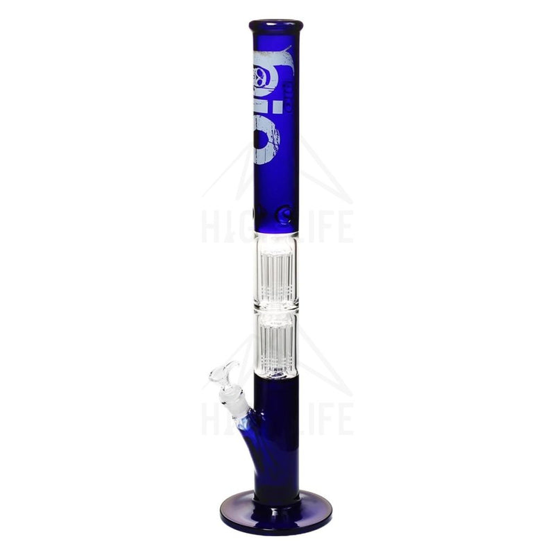 22 Bio Double Tree Straight Bong Blue Bongs & Waterpipes