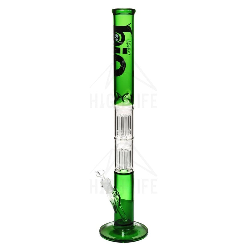 22 Bio Double Tree Straight Bong Green Bongs & Waterpipes