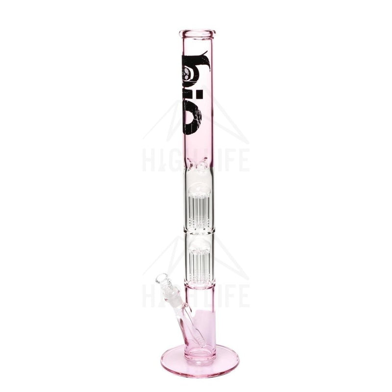 22 Bio Double Tree Straight Bong Pink Bongs & Waterpipes