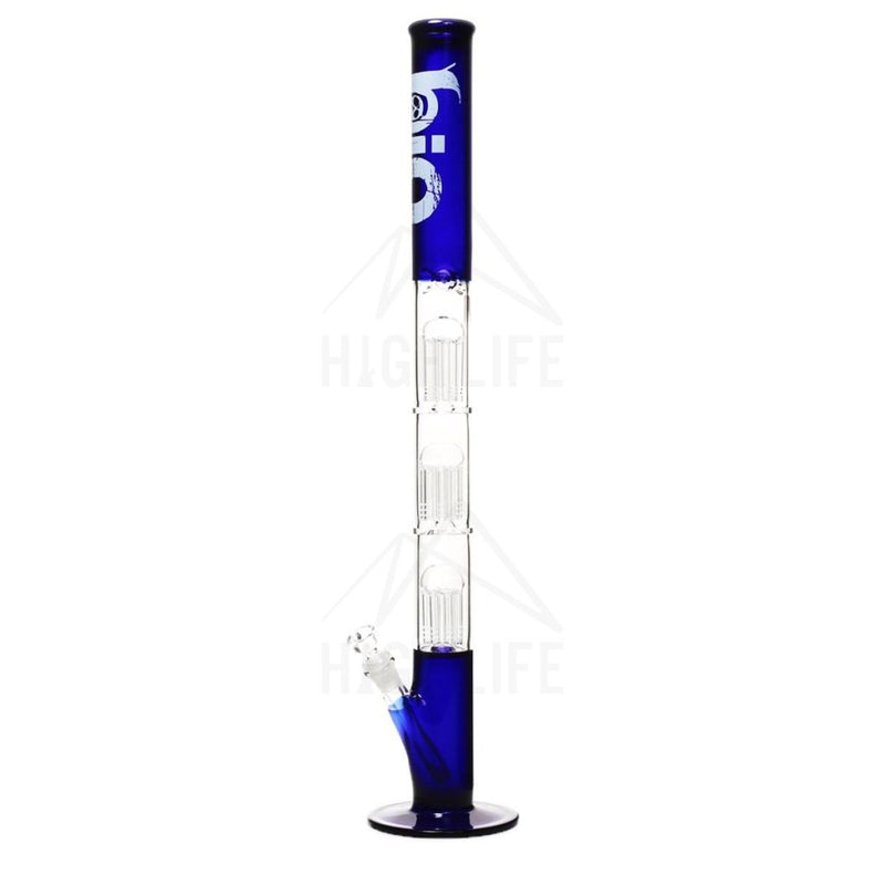 26 Bio Triple Tree Straight Bong Blue Bongs & Waterpipes