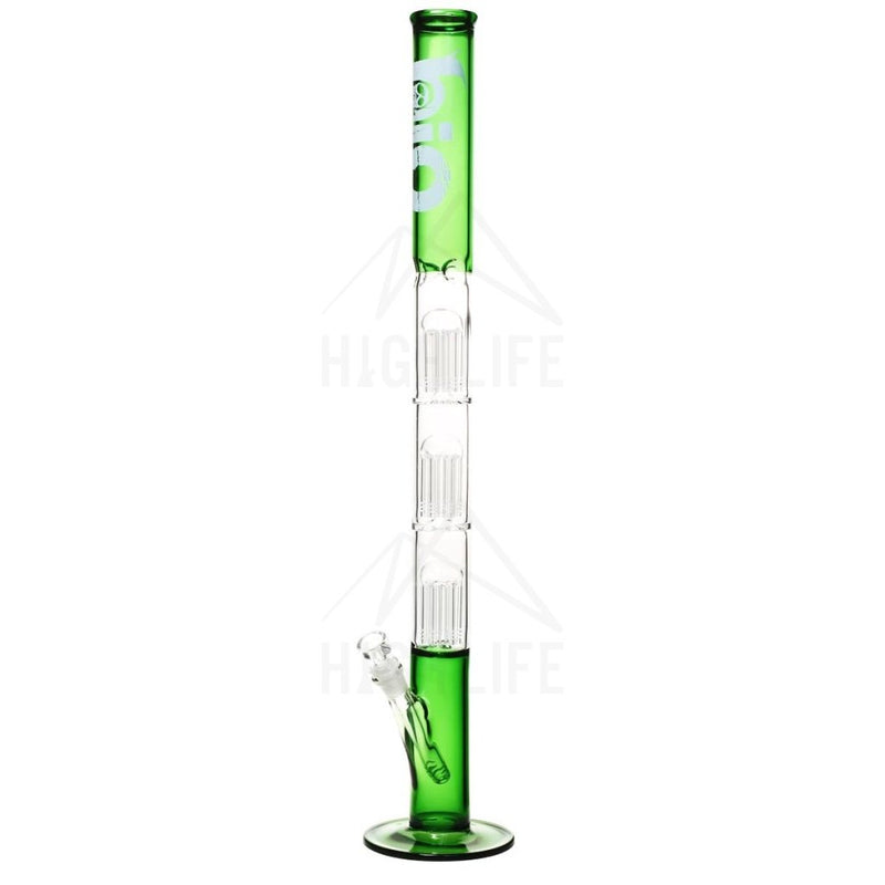 26 Bio Triple Tree Straight Bong Green Bongs & Waterpipes