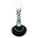 4.5 Double Wall Fumed Dichro Swirl Black Bowl Hand Pipe
