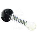 4.5 Double Wall Fumed Dichro Swirl Black Bowl Hand Pipe