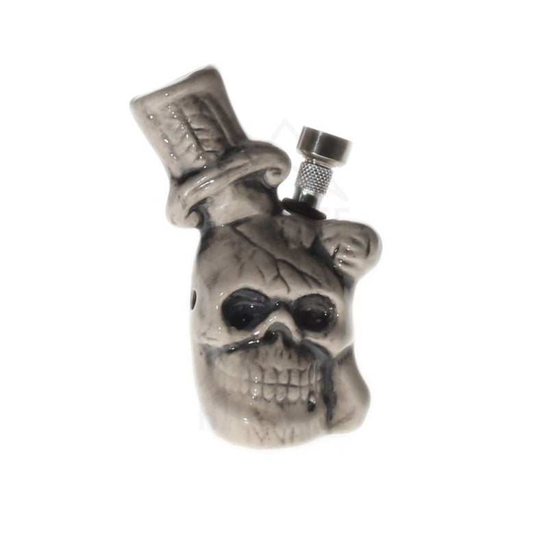 4.5 Small Sword Through Skull Ceramic Bong Bongs & Waterpipes