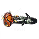 4 Amber Honey Bee Hand Pipe Pipes