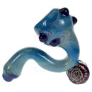 4 Blue With Fumed Sherlock And Marbles Hand Pipes