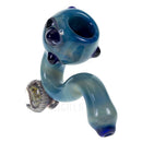 4 Blue With Fumed Sherlock And Marbles Hand Pipes