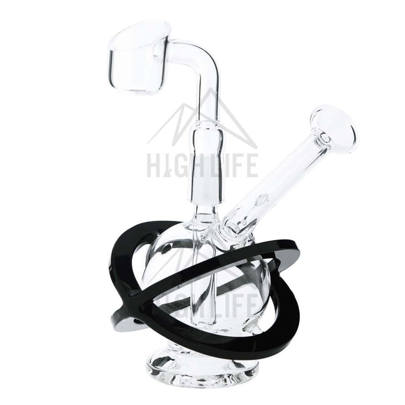 4 Micro Orb Dab Rig 10Mm - Clear With Black X Bubblers & Rigs